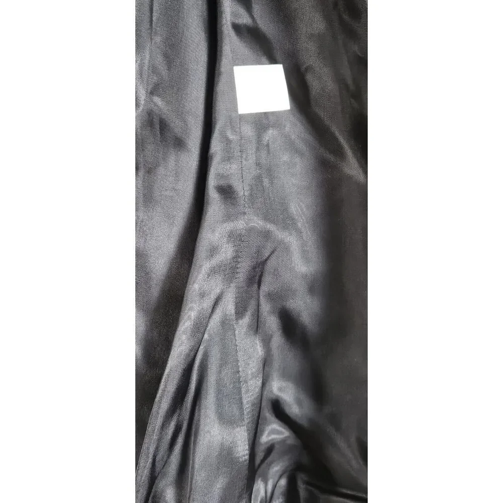 NWT AK Anne Klein northern light belted blue velvet Corduroy blazer stretch 6‎